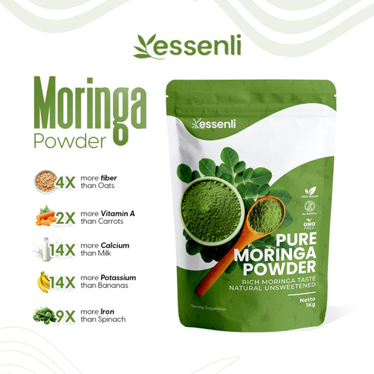 Organic Moringa Oleifera Leaf Powder, 2 Pounds, Rich in Antioxidants and Immune Vitamin, Great Superfoods for Moringa Tea, Moringa Drink, Vegan