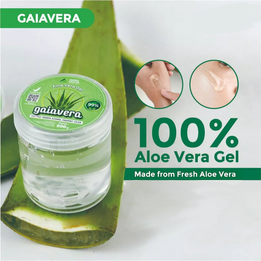 Aloe Vera Gel, 100% Pure Soothing & Hydrating Gel for Face, Body & Hair, After Sun Care, Sunburn Relief, Daily Moisturizer - 500g